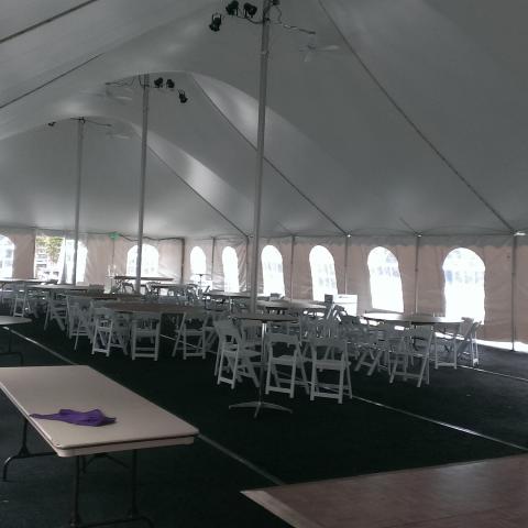 Event Tent Interior at Beaver Run Resort