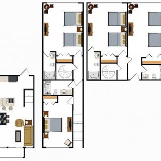 Beaver Run Resort 3 and 4 Bedroom Floor Plan in Breckenridge