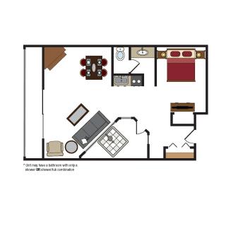 Colorado Suite Room at Beaver Run Resort in Breckenridge Floor Plan